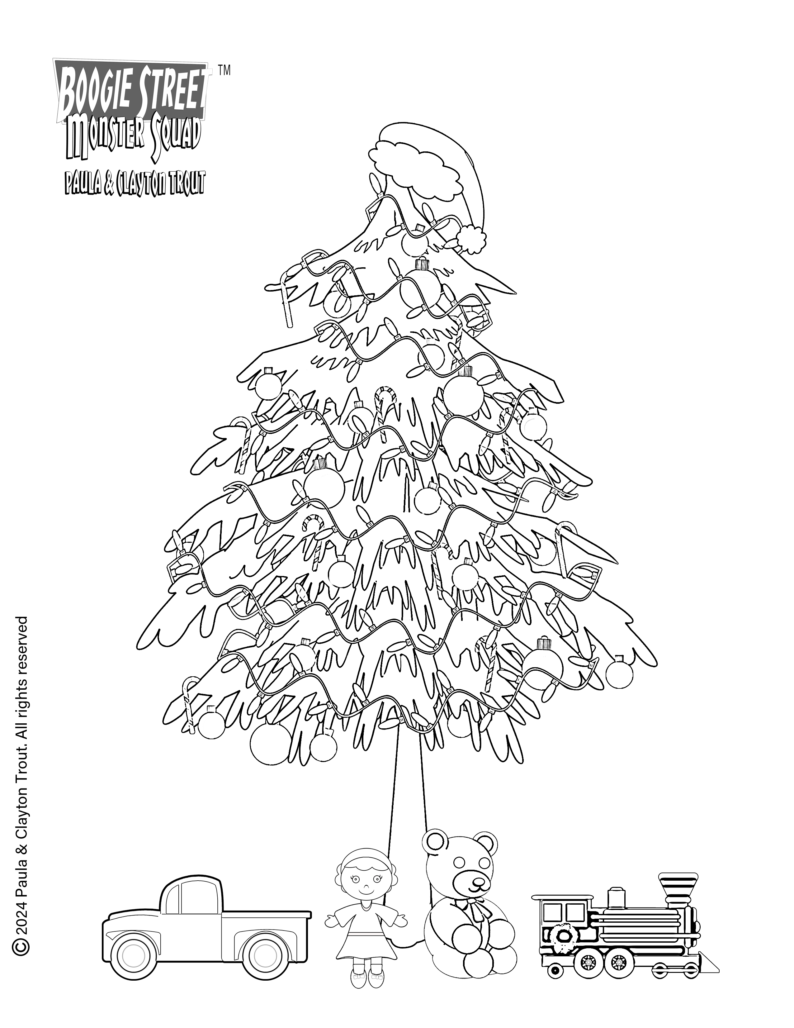 christmas tree coloring sheet.